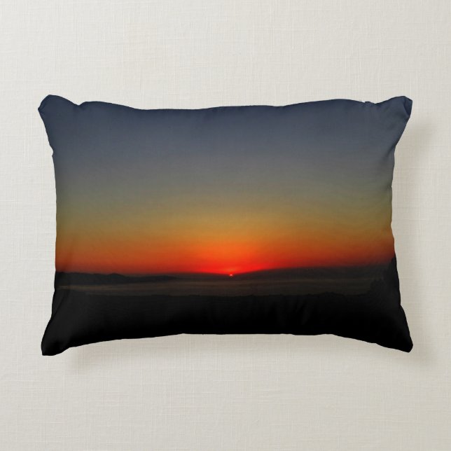 Sunset in the Water Accent Pillow (Front)