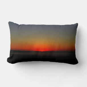 Sunset in the Water Lumbar Pillow