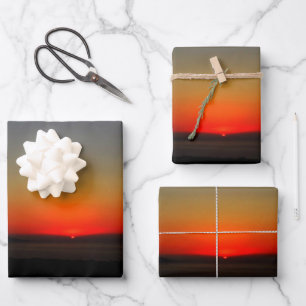 Sunset in the Water Wrapping Paper Sheet
