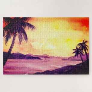 Sunset in Tropics by Farida Greenfield Jigsaw Puzz Puzzle