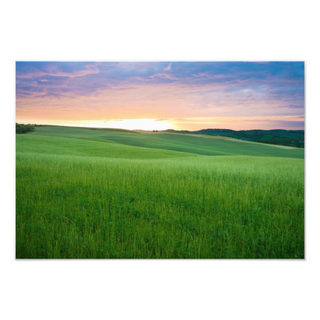 Sunset in Tuscany photo print (Front)