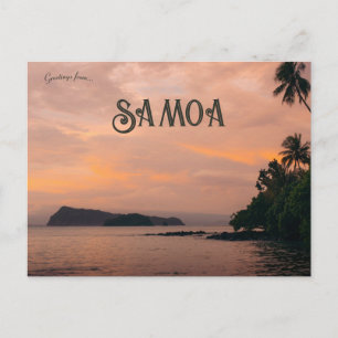 Sunset in Upolu Samoa Postcard
