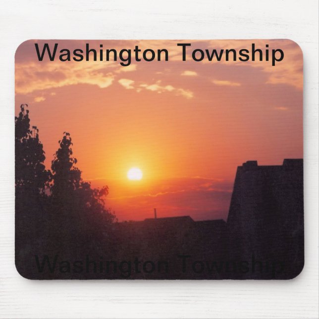 sunset in washington township mouse pad (Front)