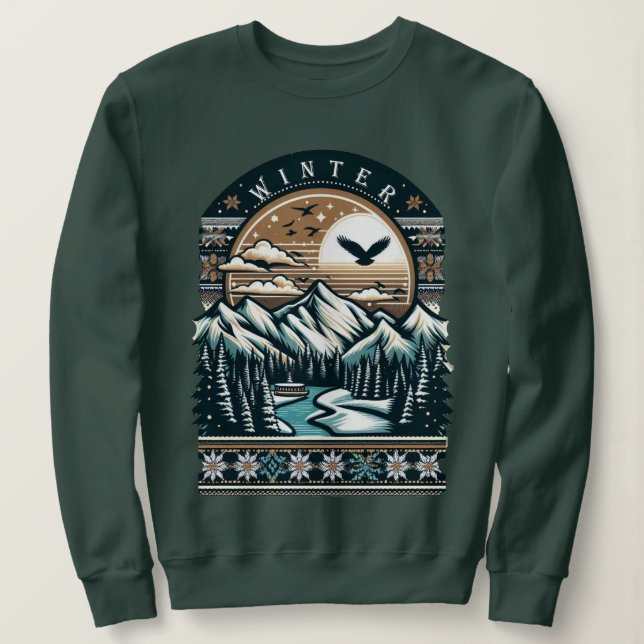 Sunset in Winter Sweatshirt (Design Front)