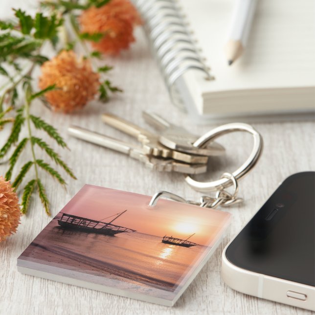 Sunset in Zanzibar Keychain (Front Right)