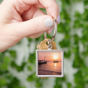 Sunset in Zanzibar Keychain