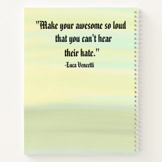 Sunset Inspired Motivational White Spiral Notebook