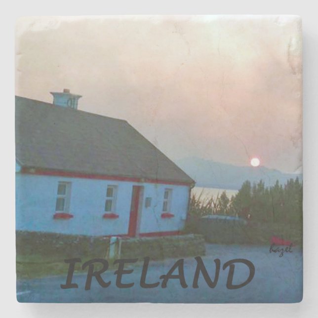 Sunset Irish Cottage, Ireland Coaster (Front)