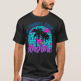 Sunset Is My Favourite Colour Retro Vintage Sunset T-Shirt