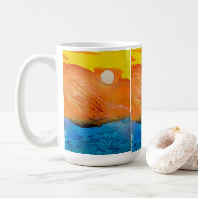 Sunset Island Coffee Mug (With Donut)