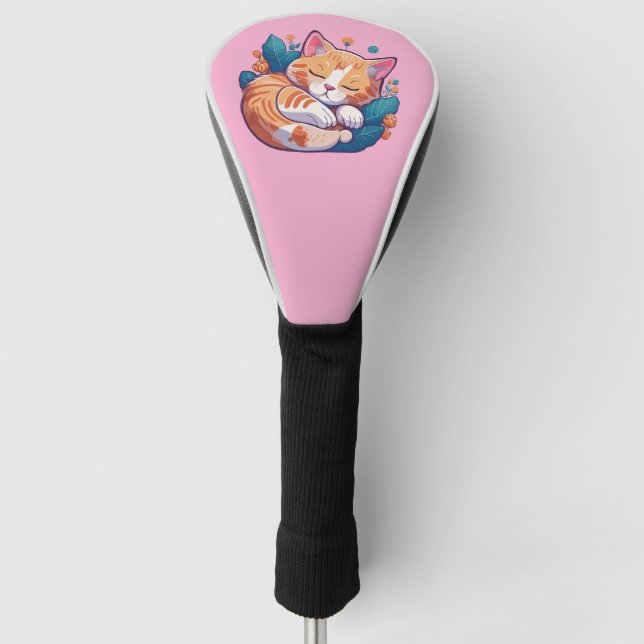 Sunset Kitty Golf Head Cover (Front)