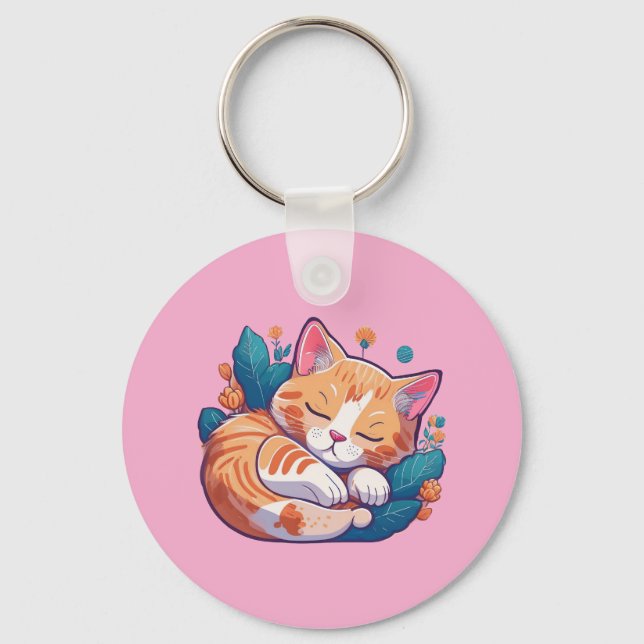 Sunset Kitty Keychain (Front)