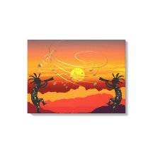 Sunset Kokopelli et toile de musique