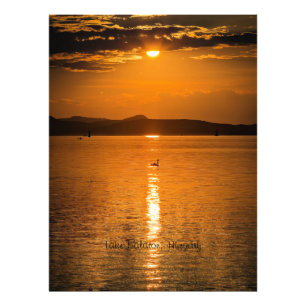 Sunset, Lake Balaton, Hungary Photo Print