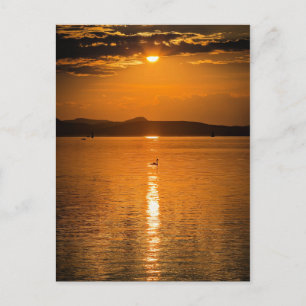 Sunset, Lake Balaton, Hungary Postcard