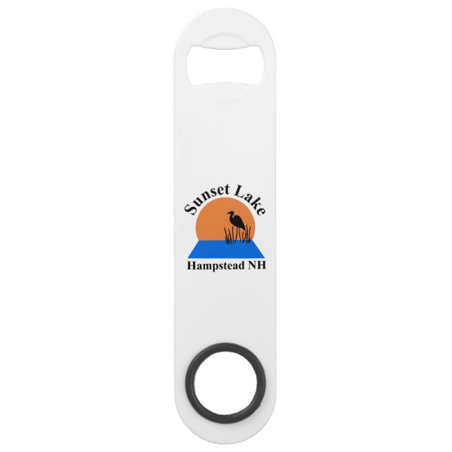Sunset Lake Bottle Opener Bar Key (Front)