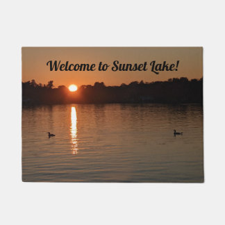 Sunset Lake Doormat