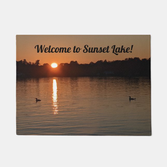 Sunset Lake Doormat (Front)