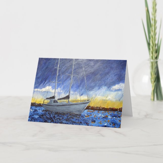 Sunset Lake Greeting Card (Front)