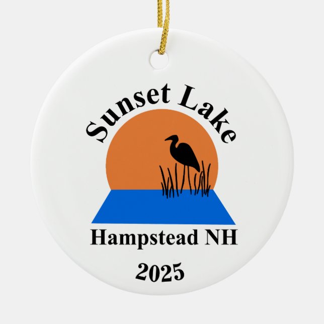 Sunset Lake Ornament (Front)