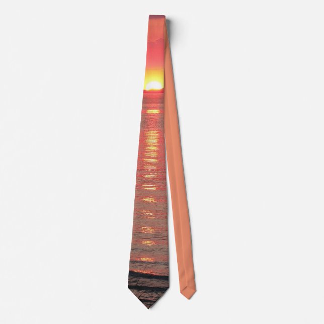 Sunset Lake Reflection Tie (Front)
