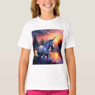 Sunset Lake River Unicorn Seven T-Shirt