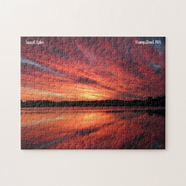 Sunset Lake Sunset Puzzle (Horizontal)