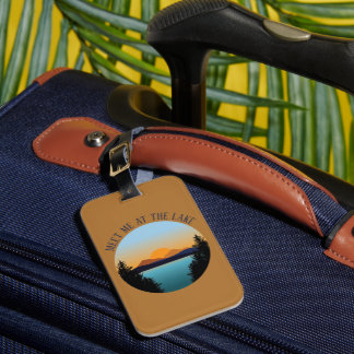 Sunset Lake Vacation Luggage Tag