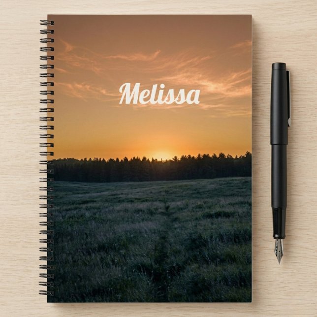 Sunset Landscape Custom Name Notebook (Creator Uploaded)