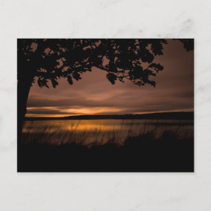 Sunset Landscape Northumberland Postcard