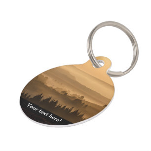 Sunset landscape pet tag