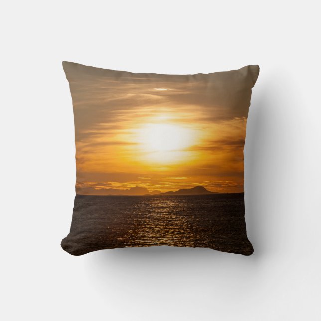 Sunset Landscape Photo Throw Pillow (Front)