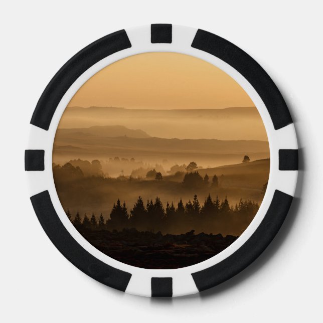 Sunset landscape poker chips (Front)