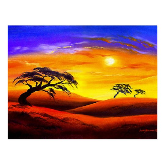 Sunset Landscape Scenery - Multi Postcard