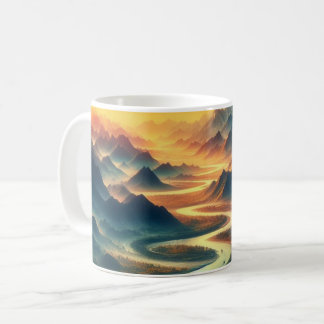 Sunset Landscape Valley Mug