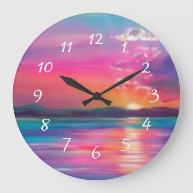 Sunset Large Clock (Front)