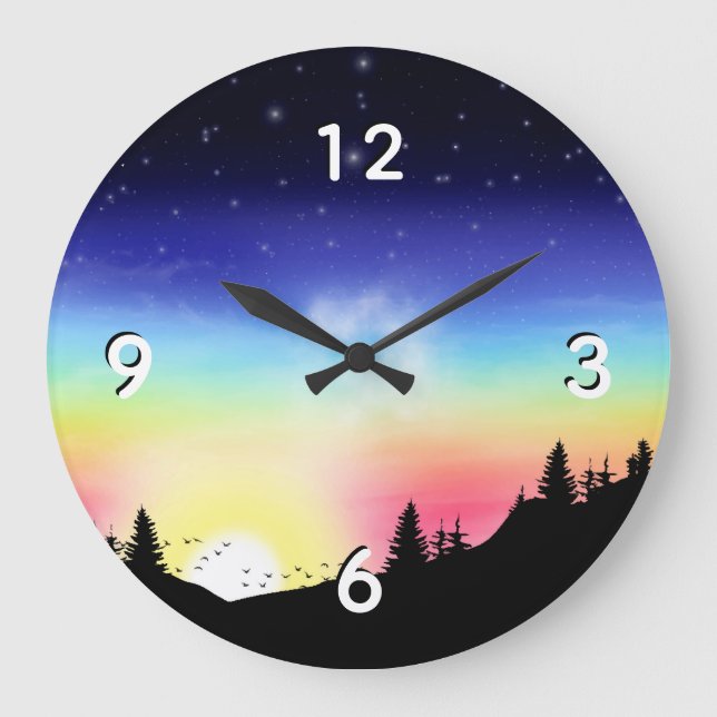 Sunset Large Clock (Front)