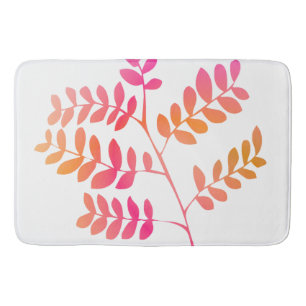 Sunset Leaves Bath Mat