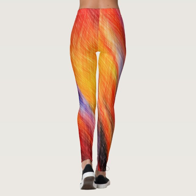 Sunset Leggings Abstract Colours Design (Back)