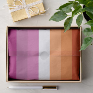 Sunset Lesbian Flag Tissue Paper