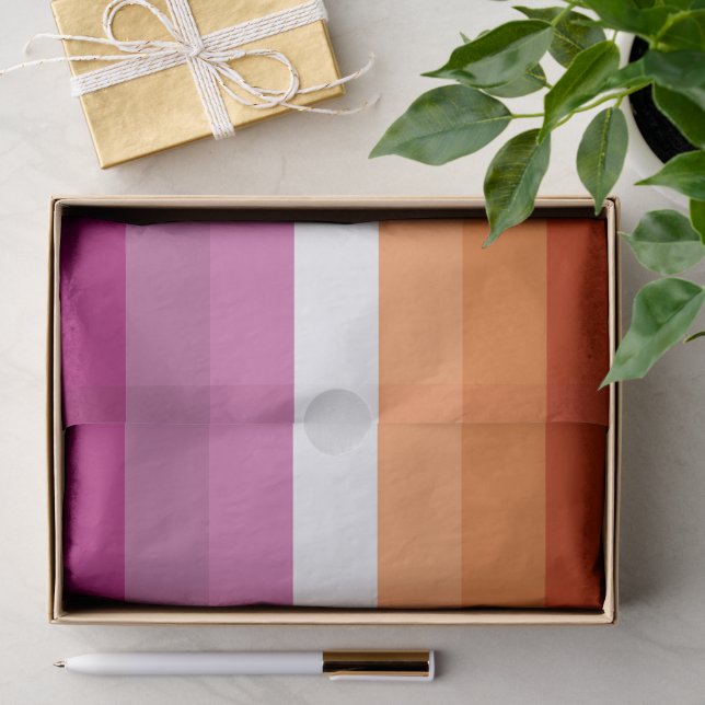 Sunset Lesbian Flag Tissue Paper (Gift)