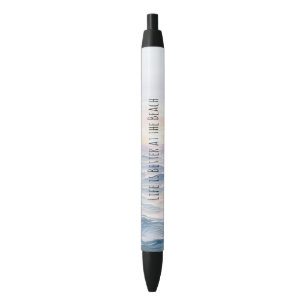 Sunset Life is Better at the Beach Black Ink Pen
