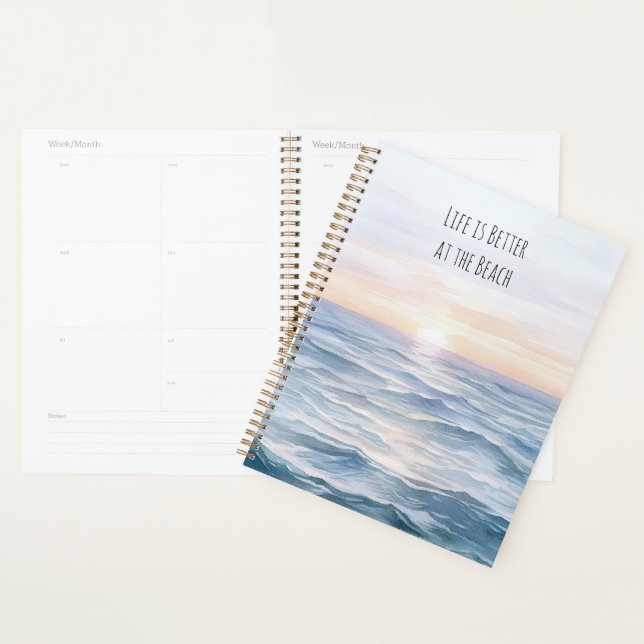 Sunset Life is Better at the Beach Planner (Display)