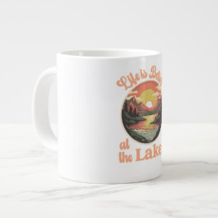Sunset Life is Better At The Lake Large Coffee Mug