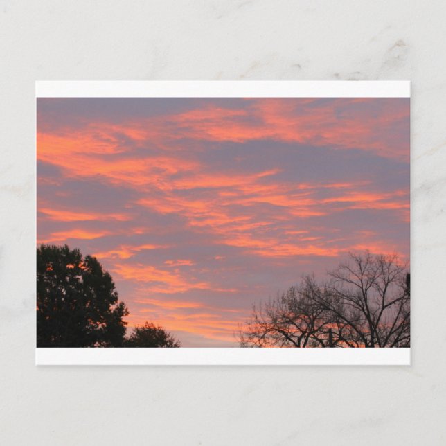 Sunset light on clouds, Ohio Postcard (Front)