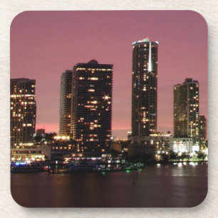 Sunset light over Miami after a storm Coaster
