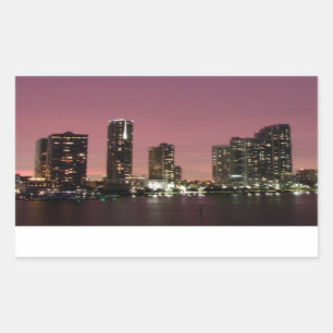 Sunset light over Miami after a storm Sticker