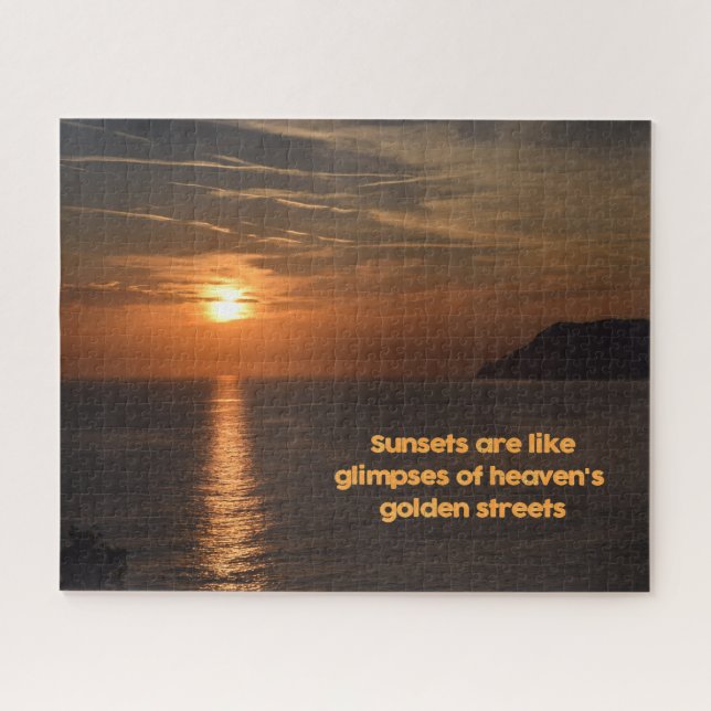 Sunset Like a Glimpse of Heaven  -  11 x 14 inch Jigsaw Puzzle (Horizontal)