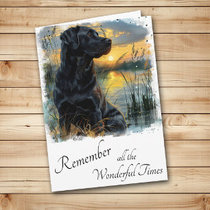 Sunset Loss of Labrador Retriever Condolence Card