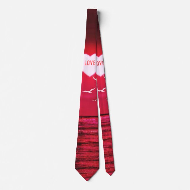 Sunset Love Romantic Black Red Cravate (Devant)